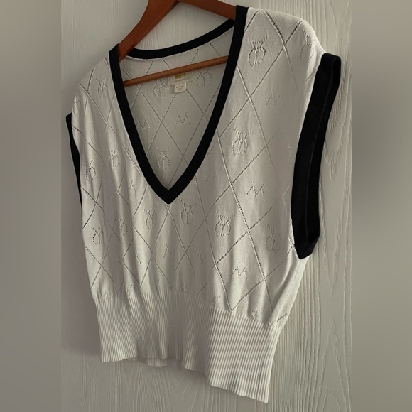 Maeve Anthropologie Violette Icon Logo Vest Size M - Picture 6 of 12